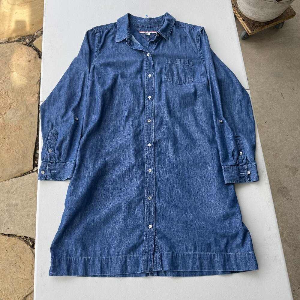 Chambray Shirt Dress XL TG/XG